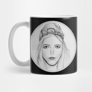 Hand Drawn Skater Girl Mug